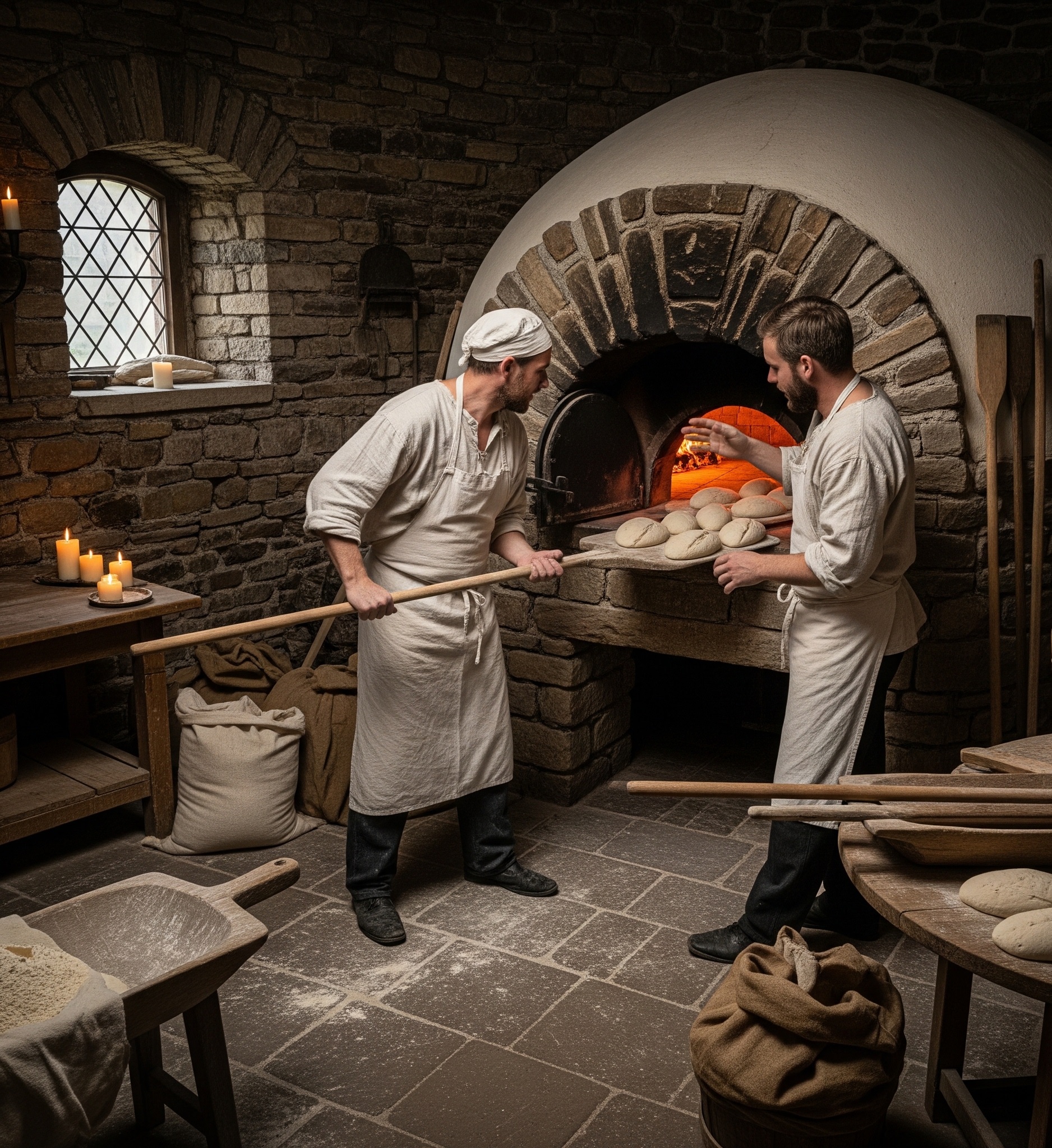 Brood bakken in de middel